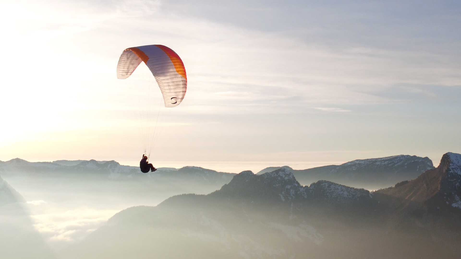Parapente EN-B LEAF3 light coloris Sunset