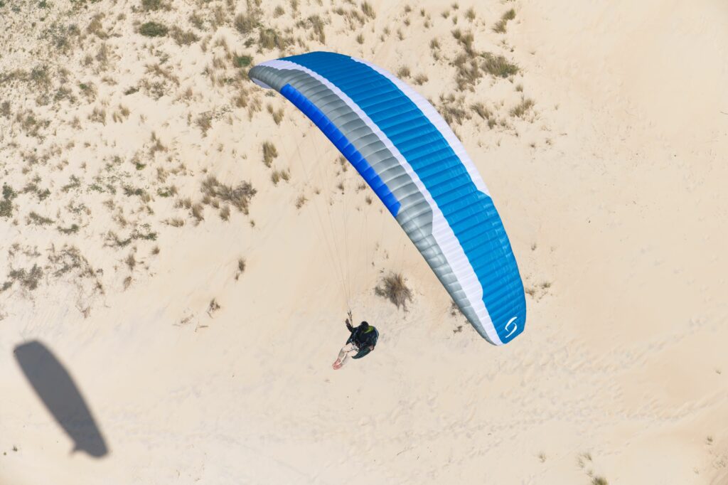 photo de la voile Supair Step X couleur ocean à la dune du Pyla
